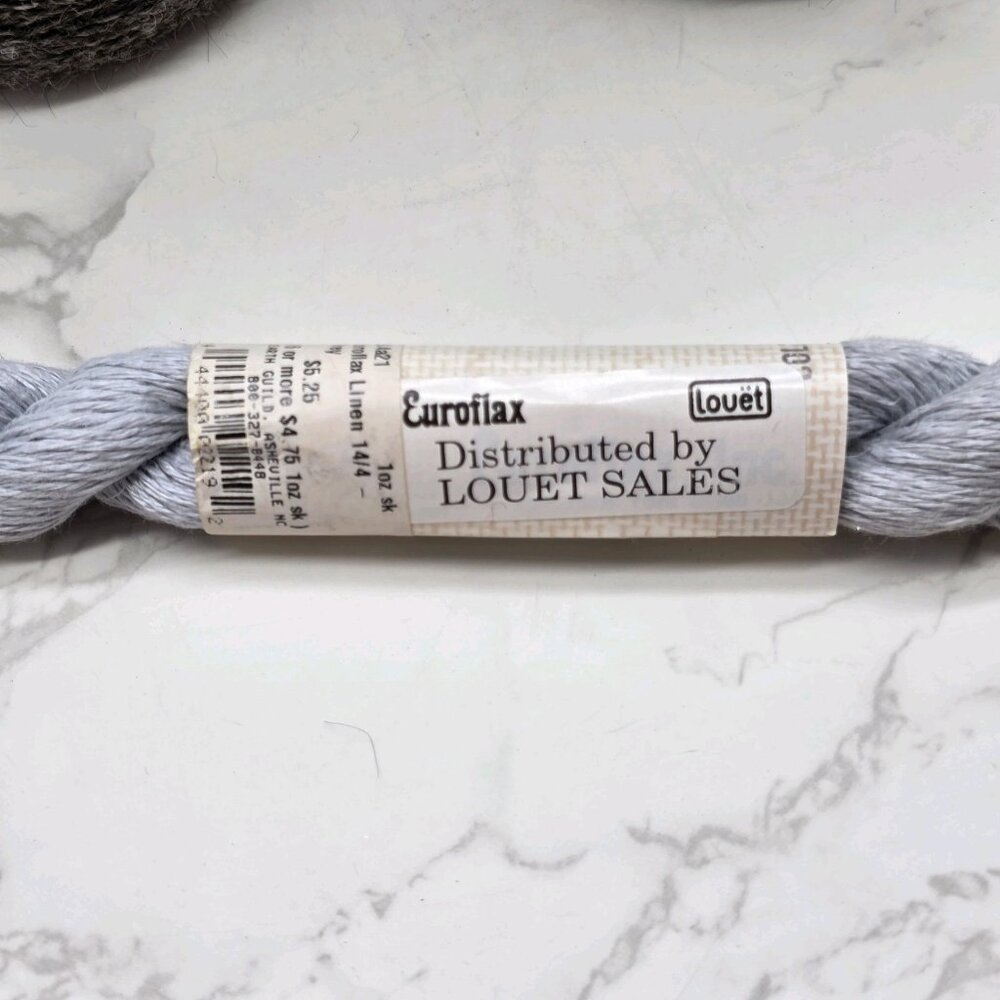 Vintage Mohair Wool Yarn Thread Cone Spool BROWN and skein Euroflax LINEN Thread - Picture 14 of 16